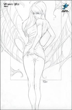 Widow's Web issue 2-K Mike DeBalfo Extinction Edition Sketch Cover 1/25