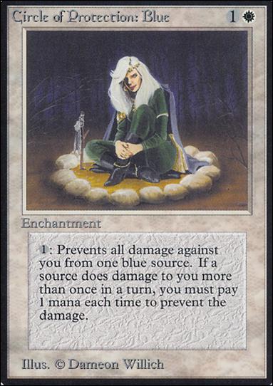Magic the Gathering: Limited Edition Alpha (Base Set) card 10 Circle of Protection: Blue