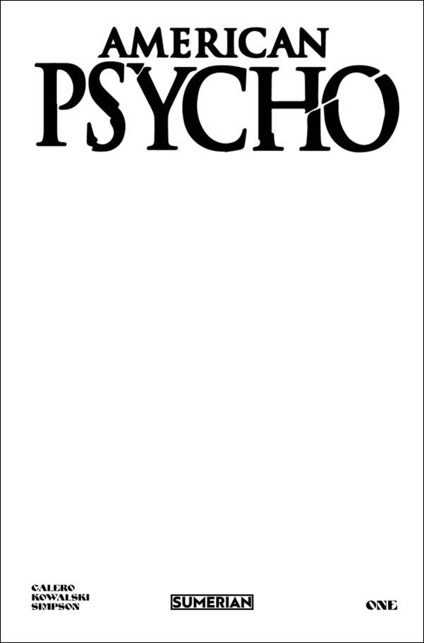 American Psycho (2023) issue 1-I Blank/Sketch Cover