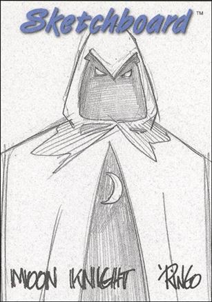 Marvel Creators Collection '98 (Sketchboard Subset) card 16-D Moon Knight (White)