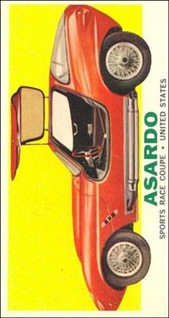 Sports Cars (1961) (Base Set) card 12 Asardo Sports Race Coupe