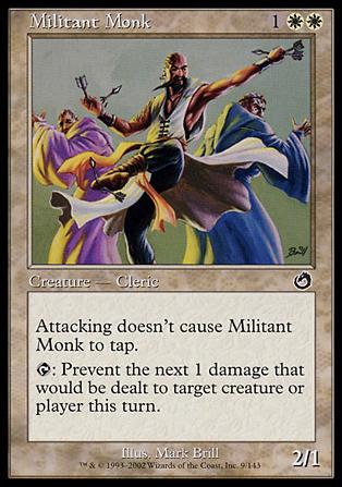 Magic the Gathering: Torment (Base Set) card 9 Militant Monk