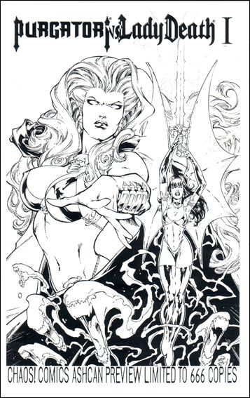 Purgatori vs Lady Death issue Ashcan Aschcan Preview 1/666