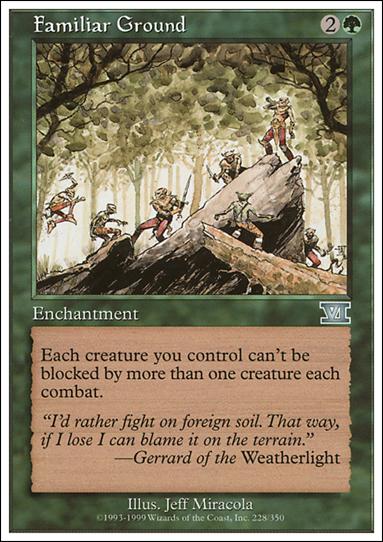 Magic the Gathering: 6th Edition (Base Set) card 228 Familiar Ground