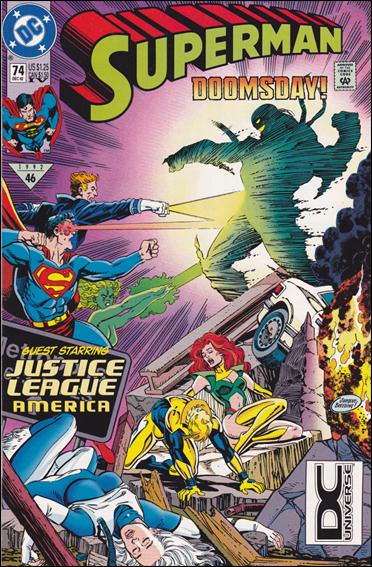 Superman (1987) issue 74-D Yellow & Red Logo DC Universe UPC (4th Printing)