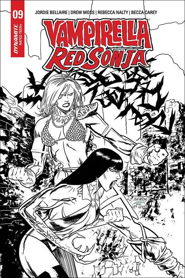 Vampirella / Red Sonja issue 9-K Juan Gedeon 1:15 Black & White Cover
