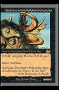 Magic the Gathering: Unglued (Base Set) card 29 B.F.M. (Big Furry Monster) (Right Side)