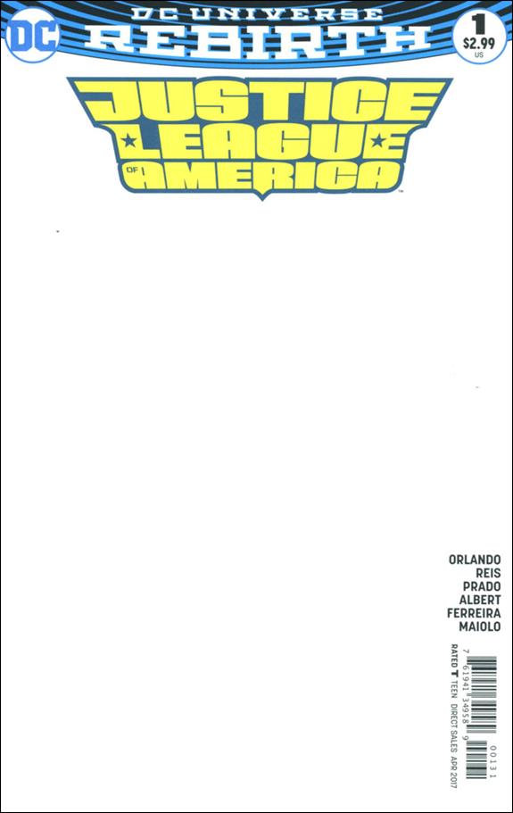 Justice League of America (2017) issue 1-C Blank/Sketch Cover