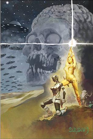 Mars Attacks Red Sonja issue 3-L Arthur Suydam Virgin Cover