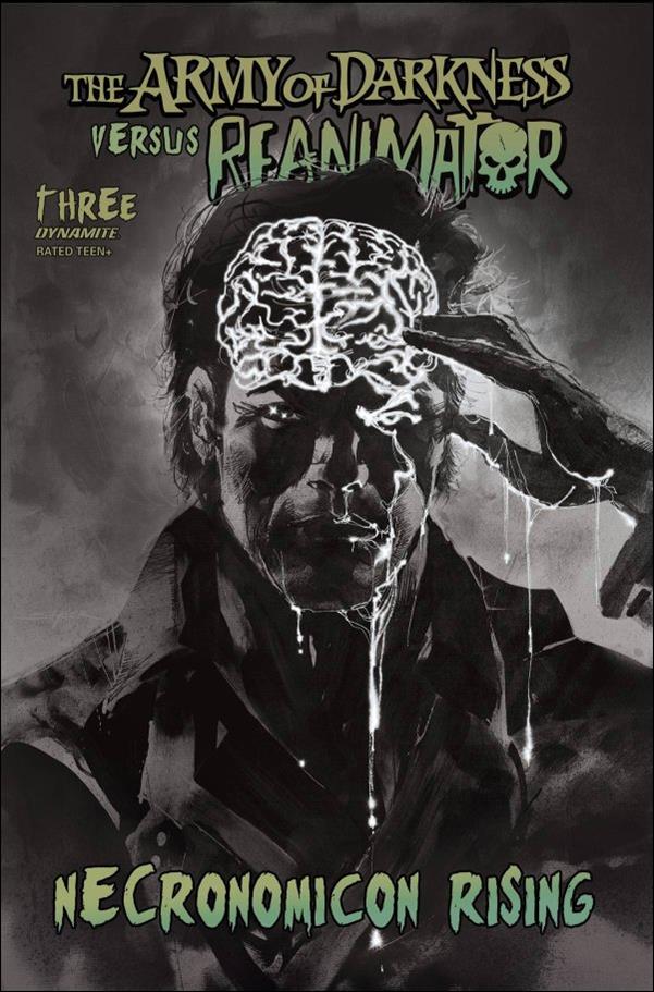 Army of Darkness vs Reanimator: Necronomicon Rising issue 3-E Stuart Sayger 1:10 B&W Cover