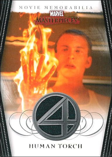 2008 Marvel Masterpieces: Series 2 (Movie Memorabilia Subset) card nn 3-B Human Torch - Black Swatch