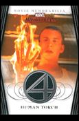 2008 Marvel Masterpieces: Series 2 (Movie Memorabilia Subset) card nn 3-B Human Torch - Black Swatch
