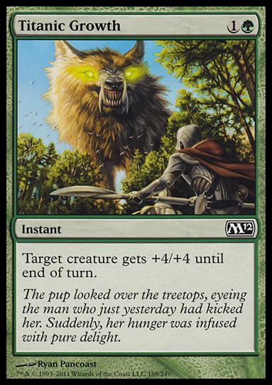 Magic the Gathering: 2012 Core Set (Base Set) card 198 Titanic Growth
