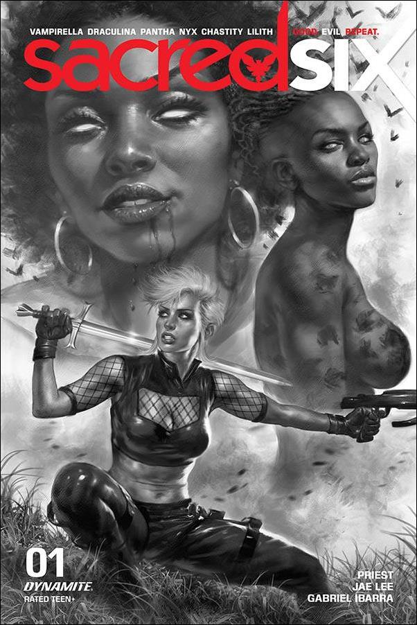 Sacred Six issue 1-H Lucio Parrillo 1:25 Black & White Cover