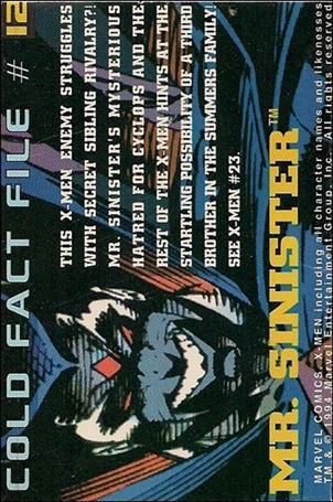 X-Men: Cold Fact Files Cover Image 2