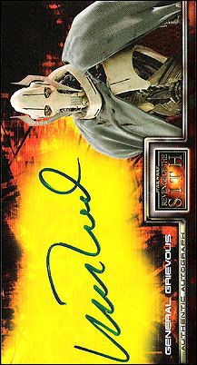Star Wars: Revenge of the Sith Widevision (Autograph Subset) card 4 Matthew Wood - General Grievous