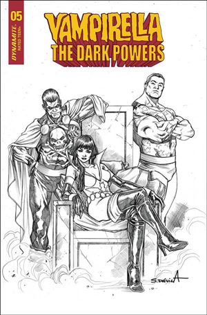 Vampirella: The Dark Powers issue 5-J Sergio Davila Black & White Cover