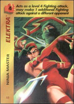 Marvel OverPower (Base Set) card nn97 Elektra: Ninja Master