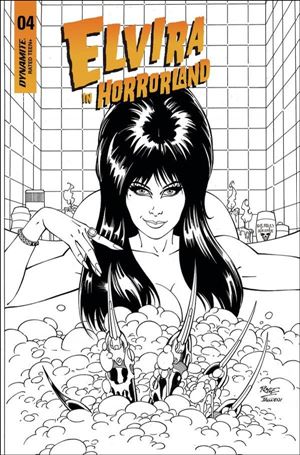 Elvira in Horrorland issue 4-F John Royle Black and White 1:15 Cover