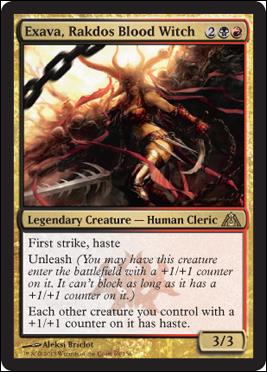 Magic the Gathering: Dragon's Maze (Base Set) card 69 Exava, Rakdos Blood Witch