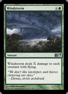 Magic the Gathering: 2014 Core Set (Base Set) card 201 Windstorm