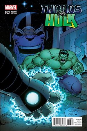 Thanos vs Hulk issue 3-B Ron Lim Cover