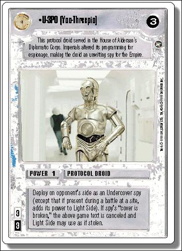 Star Wars: A New Hope Revised (Base Set) card 17 U-3PO [Yoo-Threepio]