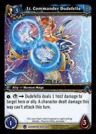 World of Warcraft: Heroes of Azeroth (Base Set) card 203 Lt. Commander Dudefella