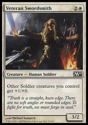 Magic the Gathering: 2010 Core Set (Base Set) card 39 Veteran Swordsmith