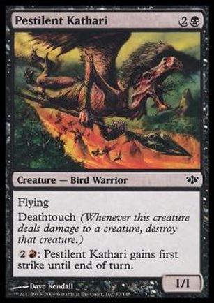 Magic the Gathering: Conflux (Base Set) card 50-B Pestilent Kathari (Foil)