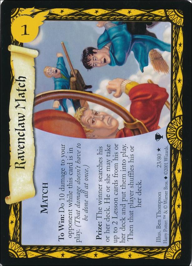 Harry Potter: Quidditch Cup (Base Set) card 23 Ravenclaw Match