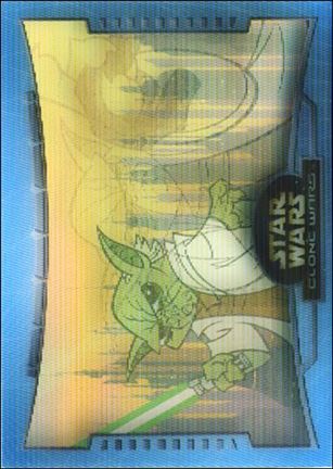 Star Wars: The Clone Wars (Battle Motion Lenticular Subset) card B6 Yoda