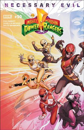 Mighty Morphin Power Rangers issue 50 Jamal Campbell Left Side Cover