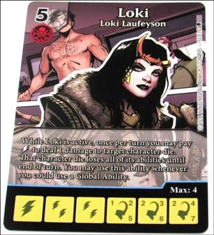 Marvel Dice Masters Age of Ultron  card 53-B Loki: Loki Laufeyson (Alternate)