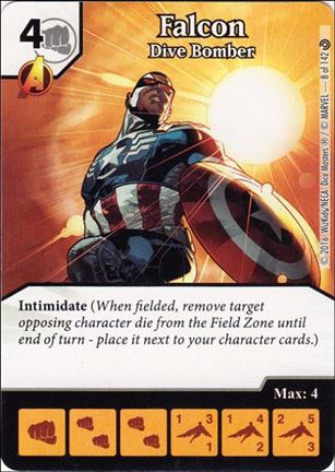Marvel Dice Masters Civil War card 8 Falcon: Dive Bomber