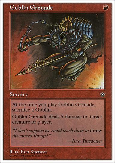 Magic the Gathering: Anthologies (Base Set) card 32 Goblin Grenade