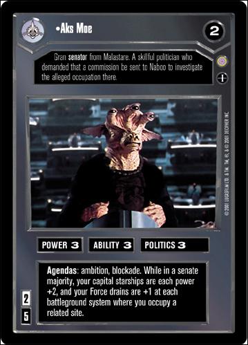 Star Wars: Coruscant Limited (Base Set) card 15 Aks Moe