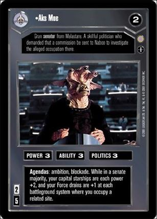 Star Wars: Coruscant Limited (Base Set) card 15 Aks Moe