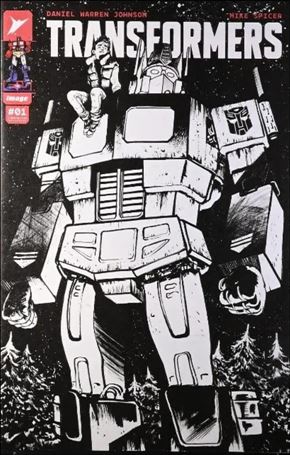 Transformers (2023) issue 1-K Daniel Warren Johnson SDCC Panel 2023 B&W Ashcan