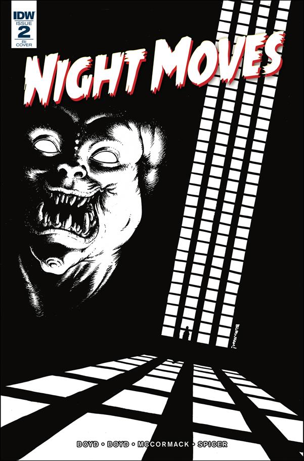 Night Moves issue 2-B 1:10 Black & White Cover