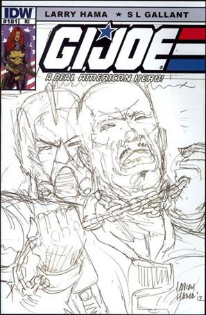 G.I. Joe: A Real American Hero issue 181-C Larry Hama 1:10 Sketch Cover