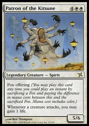 Magic the Gathering: Betrayers of Kamigawa (Base Set) card 19 Patron of the Kitsune