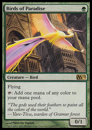 Magic the Gathering: 2012 Core Set (Base Set) card 165 Birds of Paradise