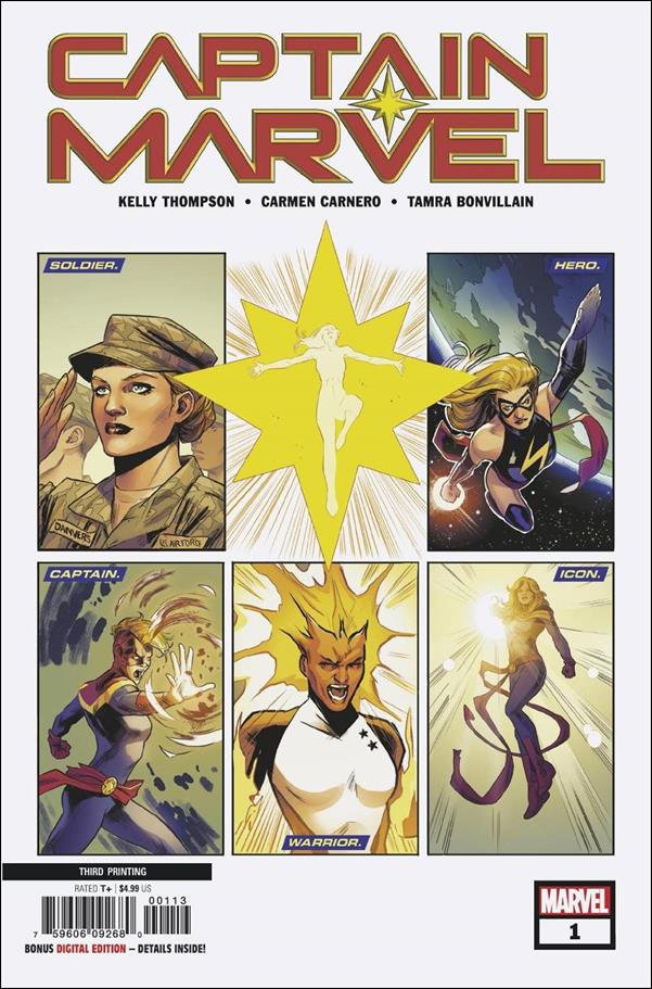 Captain Marvel (2019) issue 1-T Carmen Carnero Cover (3rd Printing)