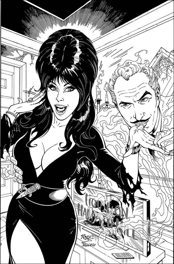 Elvira Meets Vincent Price issue 1-J John Royle 1:21 Virgin Line Art Cover