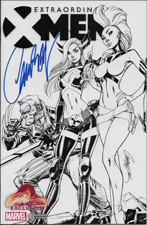 Extraordinary X-Men issue 1-J J. Scott Campbell Store B&W Cover