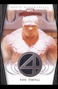 2008 Marvel Masterpieces: Series 2 (Movie Memorabilia Subset) card nn 4-B The Thing - Blue Swatch - Textured