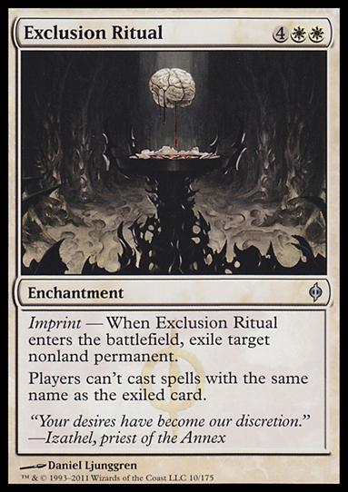 Magic the Gathering: New Phyrexia card 10 Exclusion Ritual