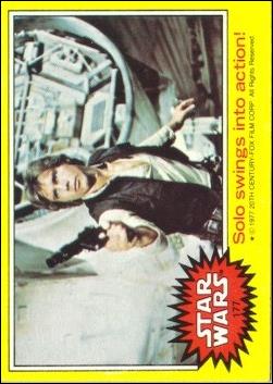 Star Wars: Series 3 (Base Set) card 177 Solo swings into action!