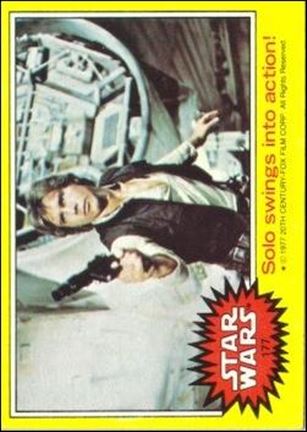 Star Wars: Series 3 (Base Set) card 177 Solo swings into action!
